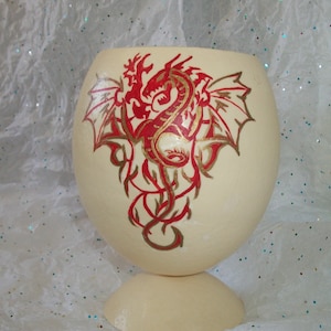 Ostrich Egg Dragon Candle