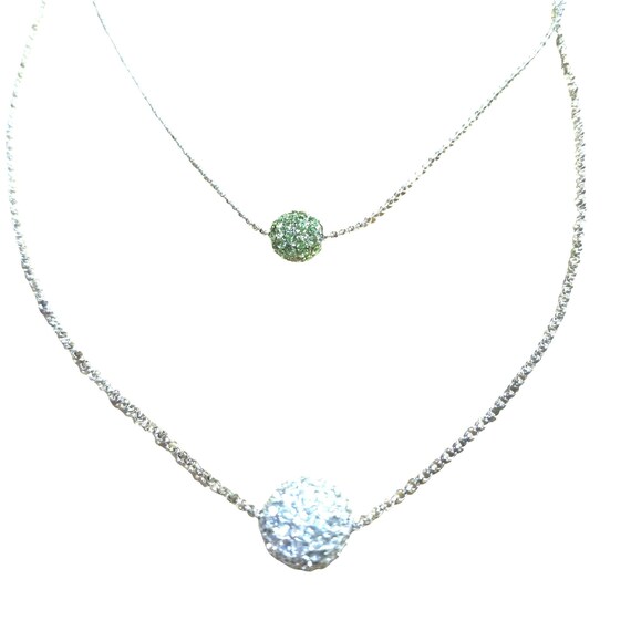 Pave Necklaces lot set of two - image 1