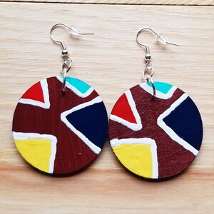 Futuristic Abstract Multicolor Lightweight Earrings