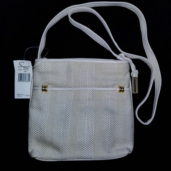 Americana by Sharif Crossbody Bag Purse Cream Ivory Leather