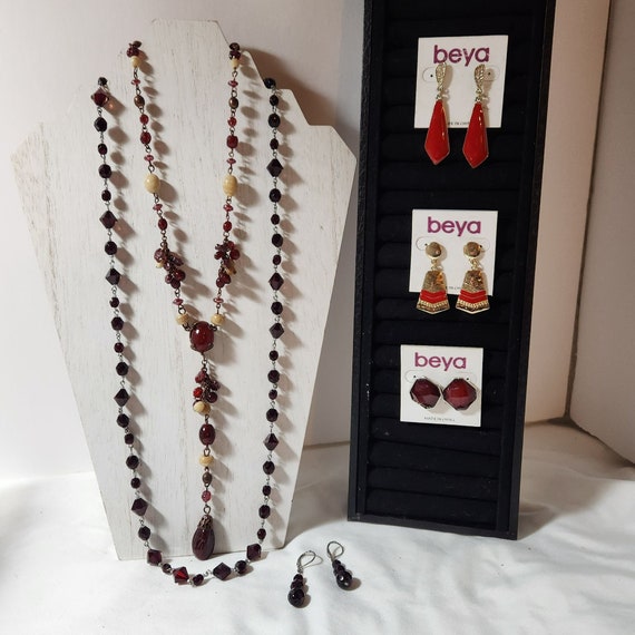 Vintage to Now Boho Red Jewelry 6 Piece Lot - image 1