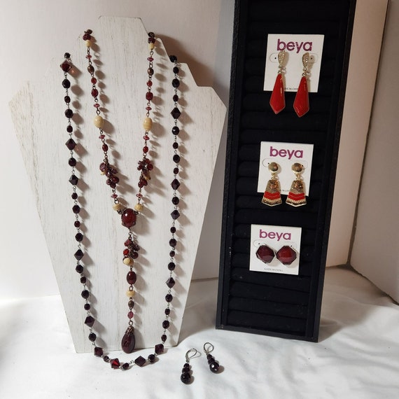 Vintage to Now Boho Red Jewelry 6 Piece Lot - image 5