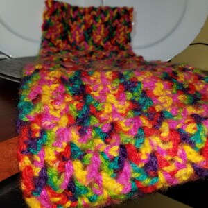 Rainbow Infinity Cowl Scarf 44&quot; x 9&quot; mens womens teen