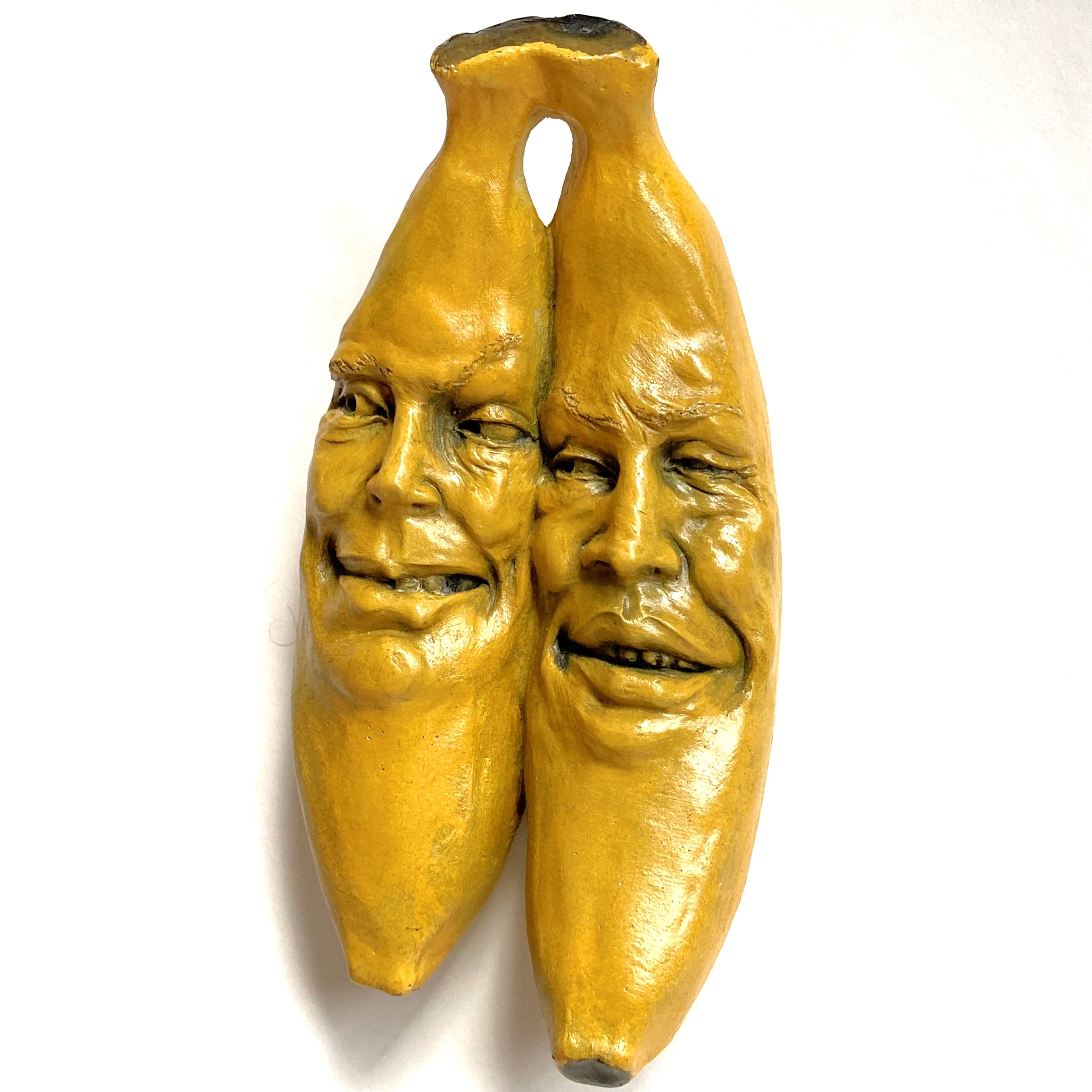 Ornamental Banana Wall Sculpture, Yellow, for Kitchen, Dining