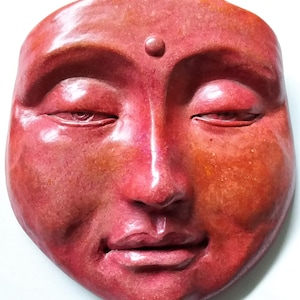 Serene Buddha Wall Sculpture, a Cast Stone Home Decor Knick-Knack by Claybraven