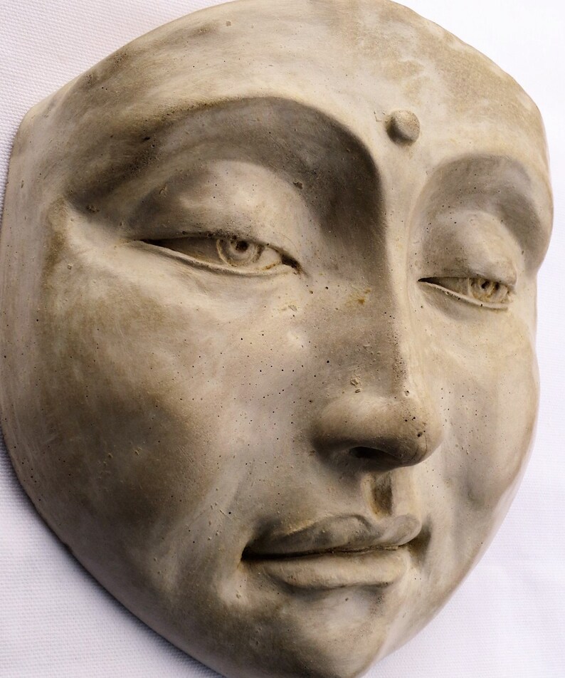 Tranquil Zen Buddha Wall Sculpture Cast Stone Spirit Decor Etsy