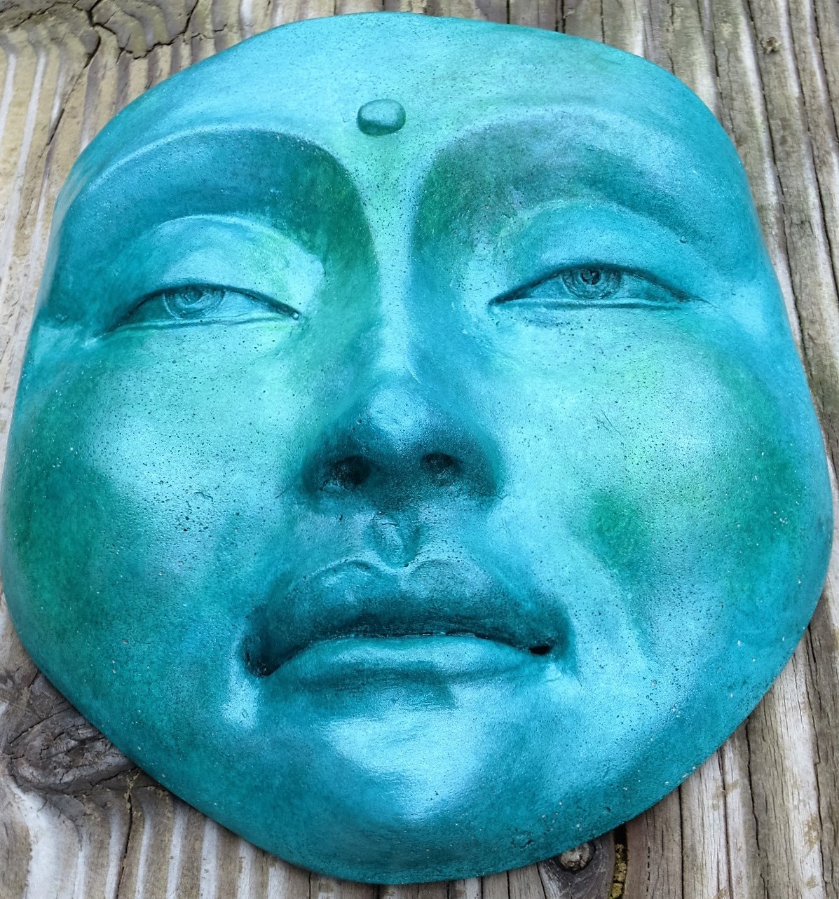 Turquoise Buddha Wall Sculpture Handmade Figurine Artwork for Etsy
