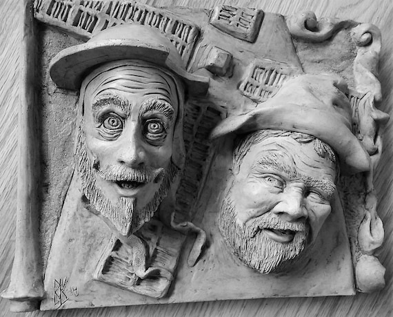 Don Quixote /& Sancho Panza Wall Sculpture 12 x 10 Men of La Mancha Wall Sculpture