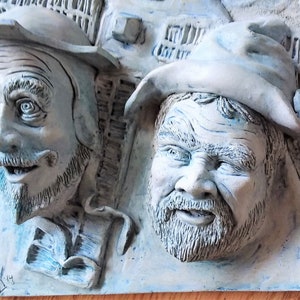 Don Quixote /& Sancho Panza Wall Sculpture 12 x 10 Men of La Mancha Wall Sculpture