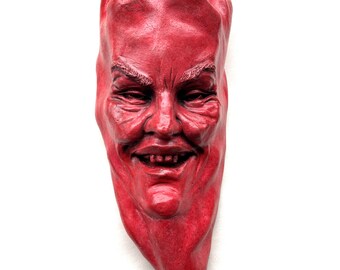 Red Hot Chili Pepper Wandskulptur für Küche, Esszimmer, Gartendekor, 28 cm wetterfest, fertig zum Aufhängen, drinnen oder draußen