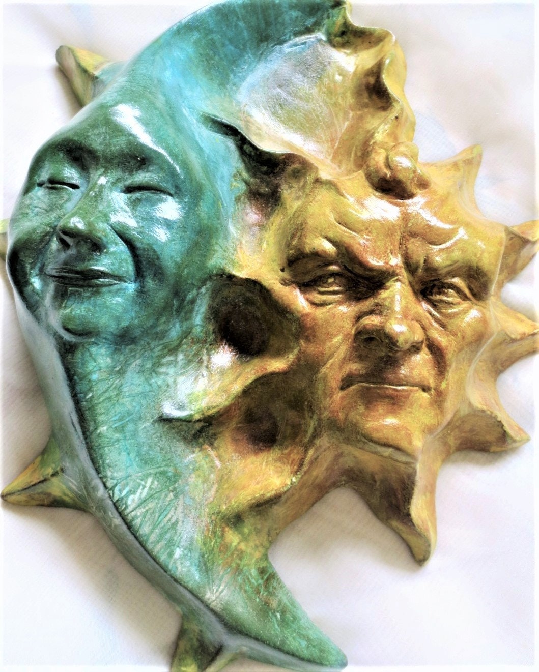 10 Handmade Wall Sculpture of Sun & Moon Weatherproof Etsy