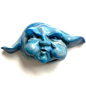Handmade Sculpture, Windy Storm Cloud, Indoor Outdoor Cast Stone Wall Art for Home & Garden