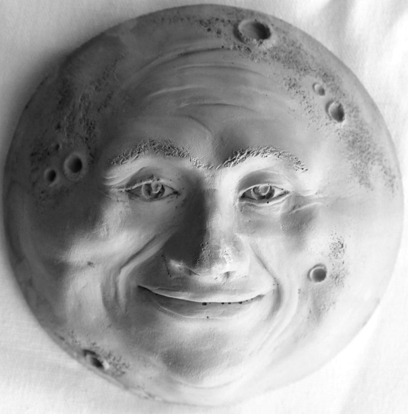 Man in the Moon a 5 Wall Sculpture for Home and Garden Etsy