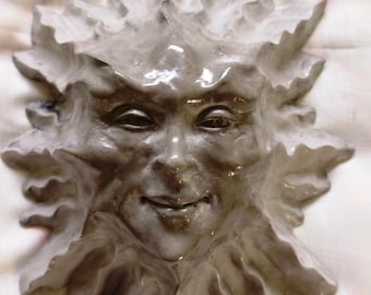Handmade 8" Sun Face, a Mini Sculptural Wall Hanging