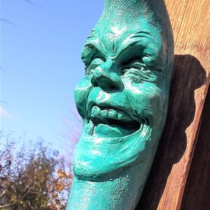 Classic 9&quot; Laughing Moon Wall Sculpture, 9&quot;, Weatherproof & Ready to Hang