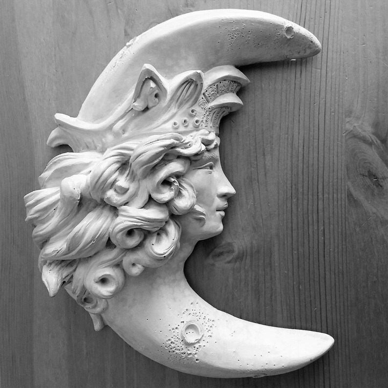 Awesome Crescent Moon Wall Sculpture Indoor/Outdoor Cast Etsy