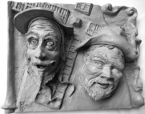 Don Quixote /& Sancho Panza Wall Sculpture 12 x 10 Men of La Mancha Wall Sculpture