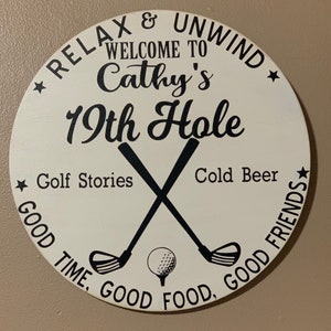 19th Hole Welcome Sign
