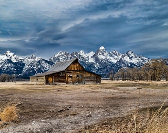 Moulton Barn and Grand Teton 1 Horizontal Photograph