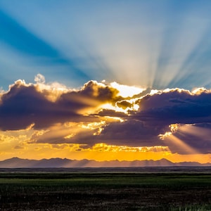 Prairie Sunset Horizontal Photograph