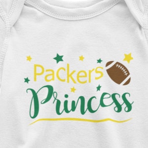 Packers Princess Infant Bodysuit or Toddler T-Shirt, Short or Long Sleeves, FAST SHIPPING!