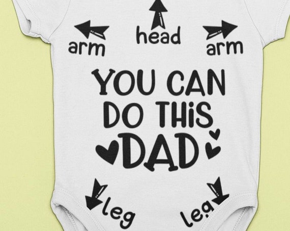 Fun Onesie with Instructions for the New Dad!  FAST SHIPPING!