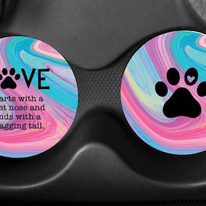 Set of Car Cup Coasters, Great Gift for Dog Lovers, Fast FREE Shipping!