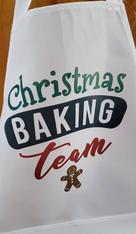 Christmas Baking Team Apron, Fun for Family Cookie Baking Day