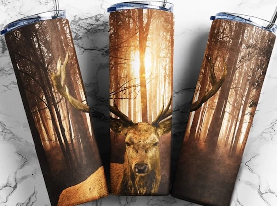 Deer Hunter 20 oz Double-Wall Stainless Steel Tumbler, FAST SHIPPING!