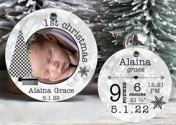 Personalized 1st Baby Christmas Ornament, Includes Gift Box, FAST SHIPPING!