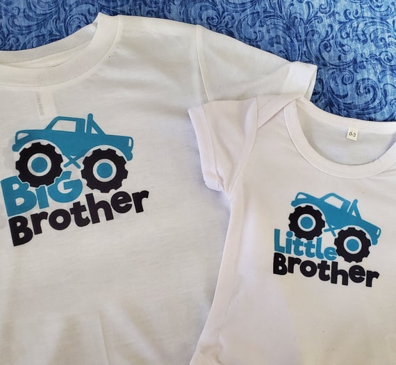 Big Brother T-Shirts/Little Brother Onesies  Monster Truck FAST SHIP