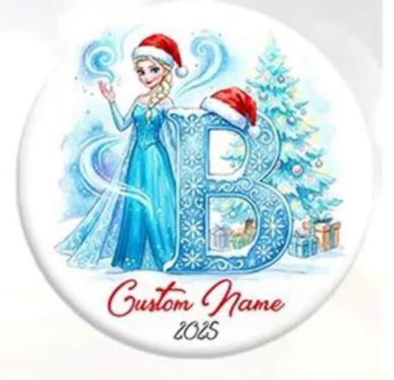 Pretty Princess Personalized Ornament, Featuring 1st Letter of Name, Name & Year. Includes Gift Box, Item #O149, FAST SHIPPING!