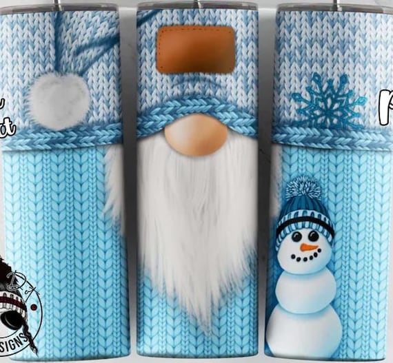 Cute "Winter Gnome" 20 oz Tumbler, FAST SHIPPING!
