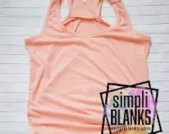 Polyester Adult Racer Back Tank Tops, Variety of Colors, Great for Sublimation or Infusible Ink