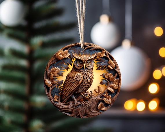 3D-Look Owl Ornament, Includes Gift Box, FAST SHIPPING!