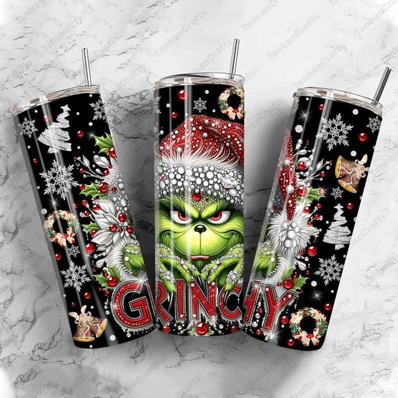 EXTRA SPARKLY on a 20 oz Silver Glittery Tumbler. Fast Shipping!