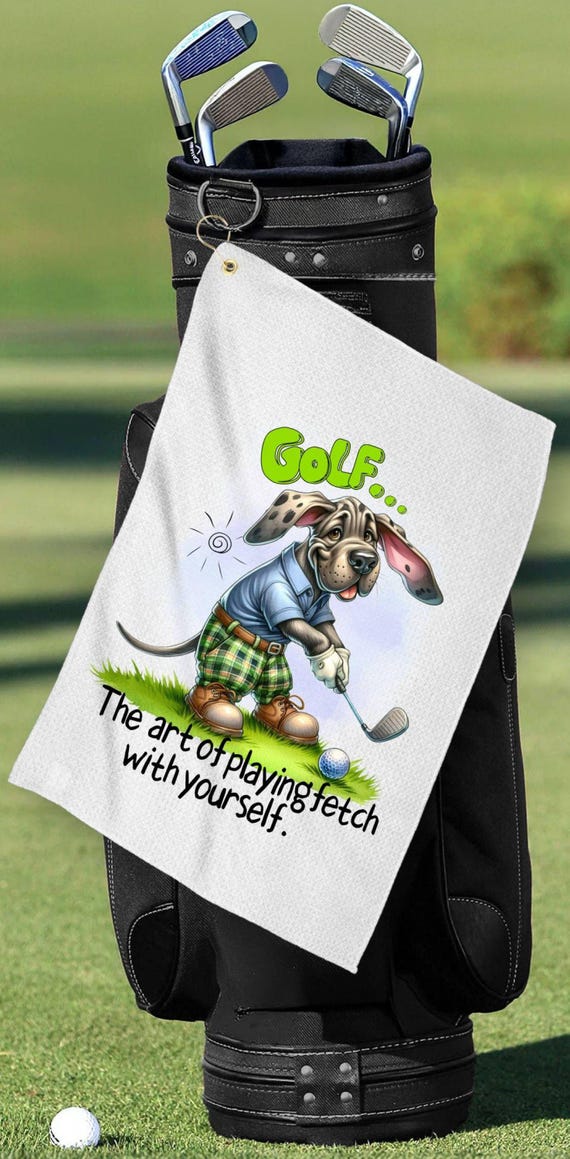 Fun "GOLF, The Art of Playing Catch with Yourself" Golf Towel, Father's Day/Birthdays...FAST SHIPPING!