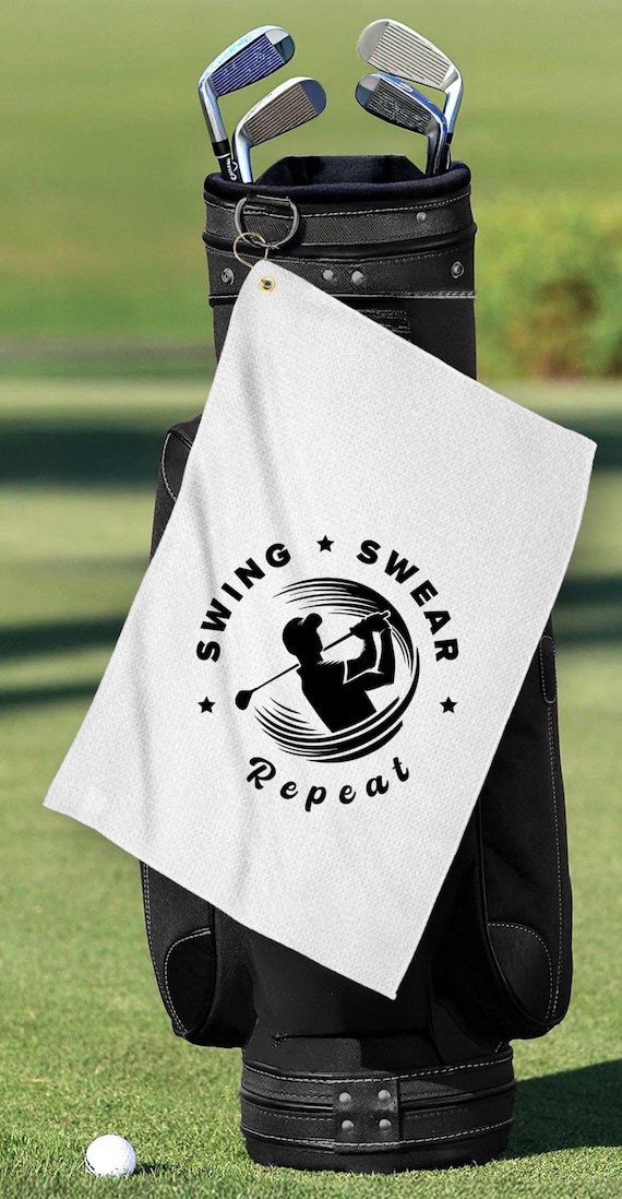Fun "Swing*Swear*Repeat Golf Towels, Father's Day/Birthdays...FAST SHIPPING!