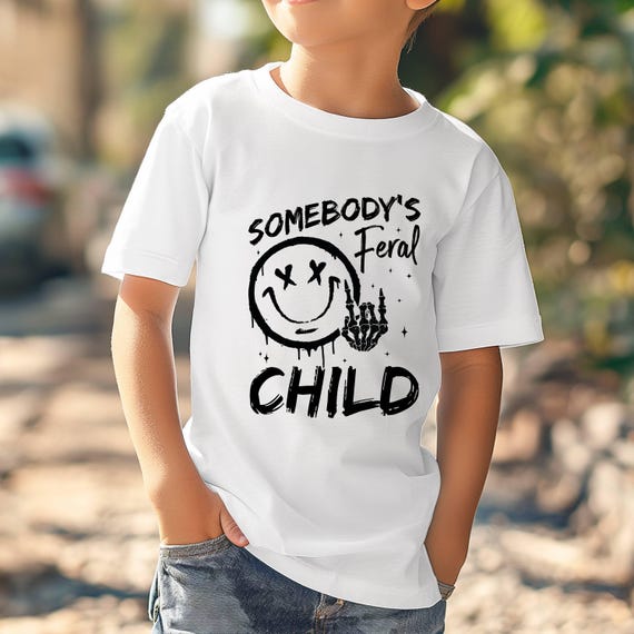 Fun "Somebody's Feral Child" Toddler T-Shirt, FAST SHIPPING!
