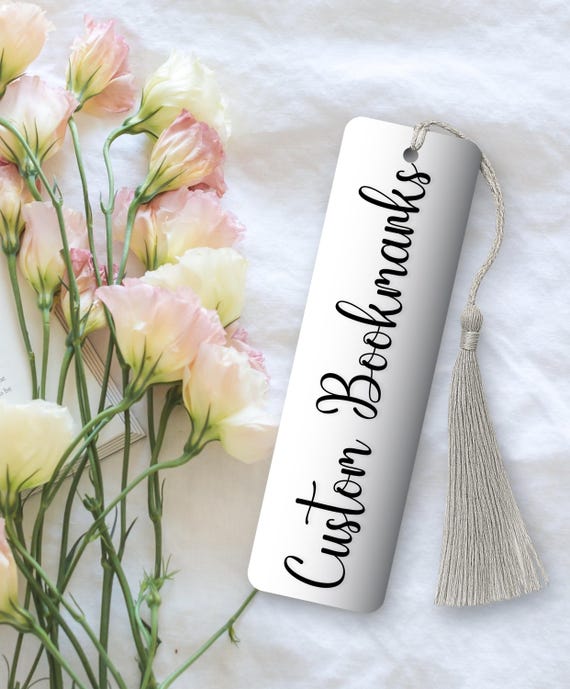 Custom 6"x1.5" Metal Bookmarks, Printed Both Sides, Gifts, Wedding Favors, Advertising, FAST FREE SHIPPING!