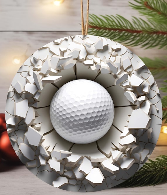 3D-Look Golf Ornament, Includes Gift Box, FAST SHIPPING!