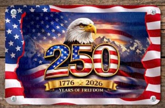 Beautiful 250 Years of Freedom USA Large 15"x11" Tempered Glass Cutting Board, FAST SHIPPING!