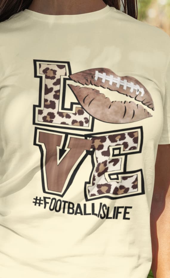 LOVE Football T-Shirt, #FOOTBALLISLIFE, Fast Ship!