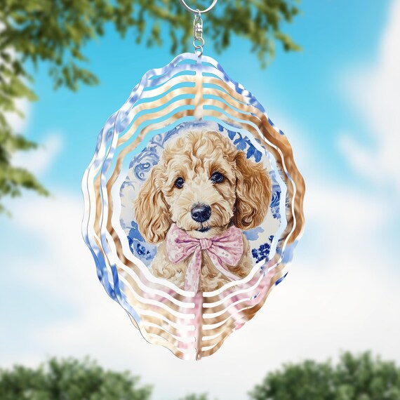 Adorable Doodle Floral 10" Wind Spinner, Item #SP364, Optional Spiral Tail Available, FAST SHIPPING!