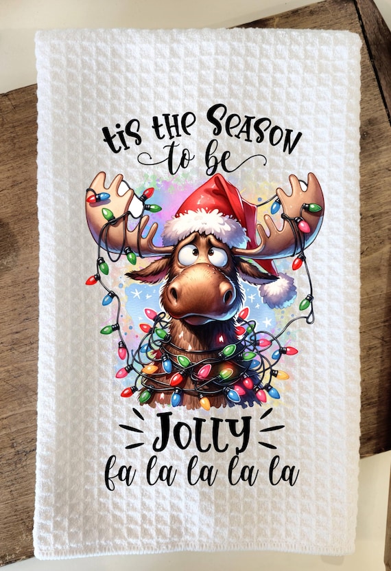 Tis the Season to be Jolly Kitchen Towel, FAST SHIPPING