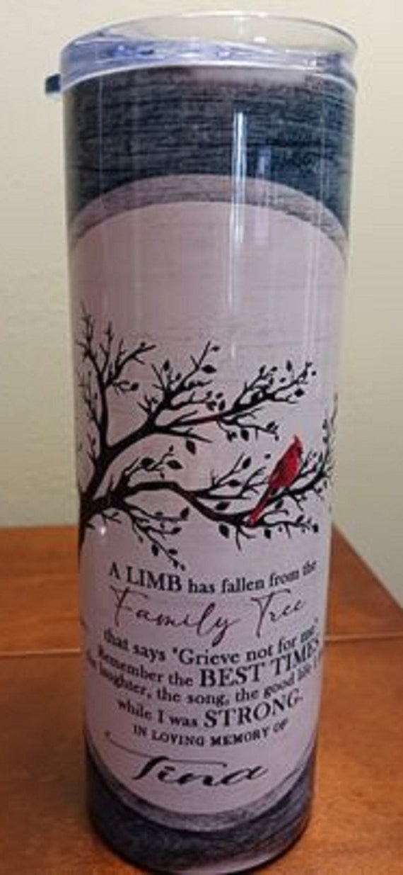 Beautiful Memorial "A Limb Has Fallen From the Tree.."  Cardinal, Personalized with Name, FAST SHIPPING!