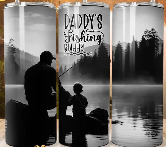 Daddy's Little Fishing Buddy, 20 oz Double-Wall Stainless Steel Tumbler, FAST SHIPPING!