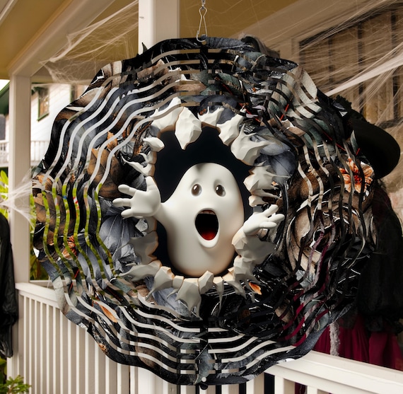 3D-Look Ghost Wind Spinner, Choice of 8" or 10", Optional Spiral Tail Available, FAST SHIPPING!