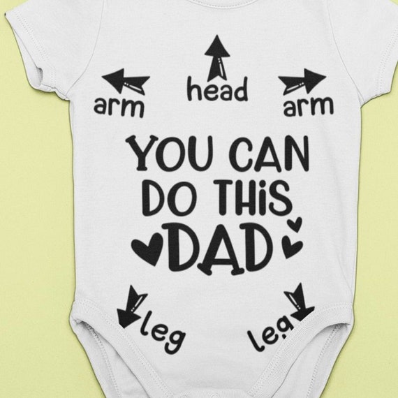 Fun Onesie with Instructions for the New Dad!  FAST SHIPPING!
