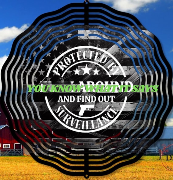 Protected by FAFO 10" Wind Spinner, Item #SP307, Optional Spiral Tail Available, FAST SHIPPING!